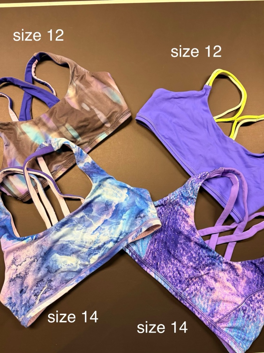 Ivivva by Lululemon Reversible Sports Bras (Kids size 12 and 14 as listed above)